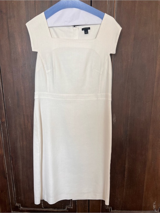 Ann Taylor Dresses & Skirts - Ann Taylor Ivory Square-Neck Midi Dress